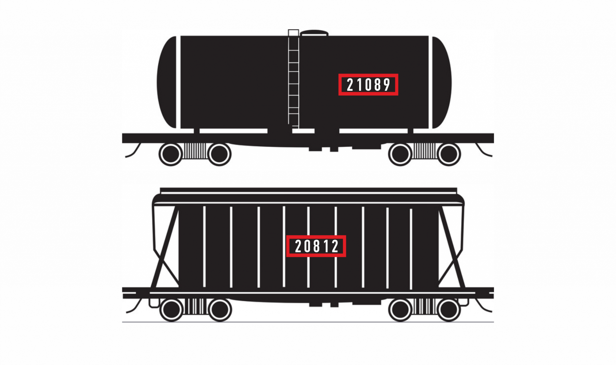 Автоматическая регистрация и распознавание номеров для всех типов локомотивов, грузовых вагонов, платформ, цистерн, формирование базы данных распознанных номеров вагонов.